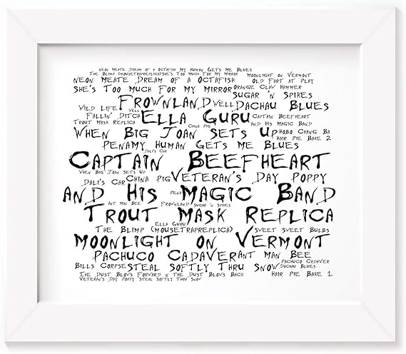 Captain Beefheart Art Print Trout Mask Replica Unframed Lyrics Poster Amazon De Kuche Haushalt amazon de