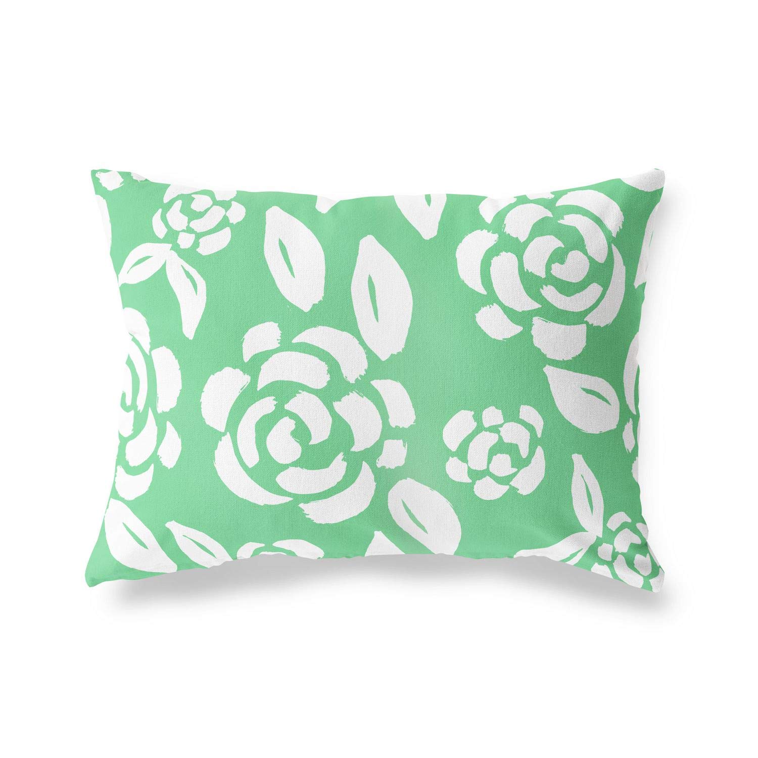 BonaMaison Decorative Cushion Cover, Petrol Green-White Throw Pillow Covers, Home Decorative Pillowcases for Livingroom, Sofa, Bedroom, Size: 45X60 Cm - Designed and Manufactured in Turkey