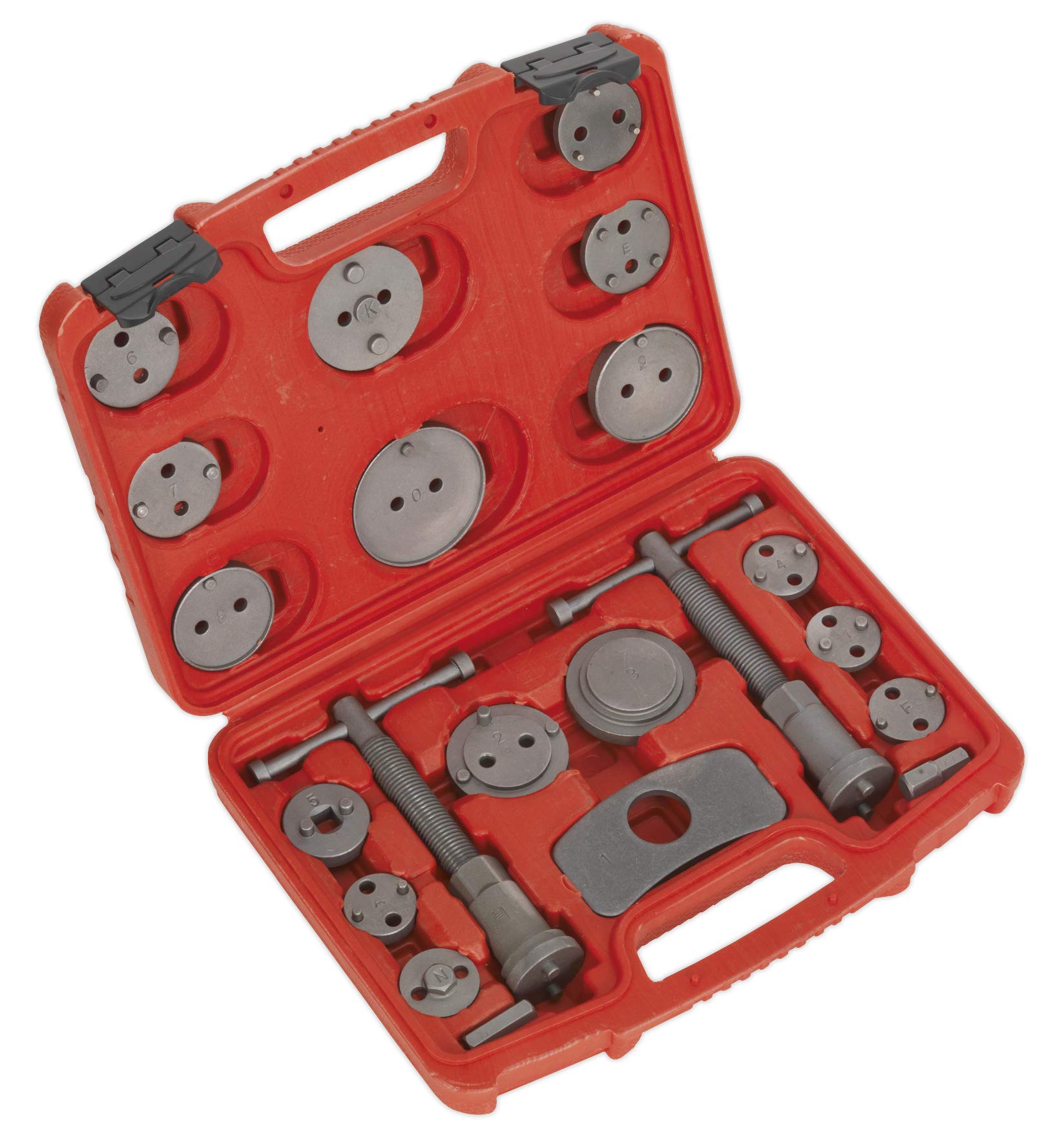 Sealey Brake Piston Wind-Back Tool Kit, 18 Pieces - VS0282