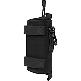 DODAMOUR Tactical Hard Shell Sunglasses Case - Molle Eyeglasses Pouch with Carabiner Hook, Heavy Duty Nylon Zipper Eyewear Carrier Box for Hiking Camping & Outdoor (Black)