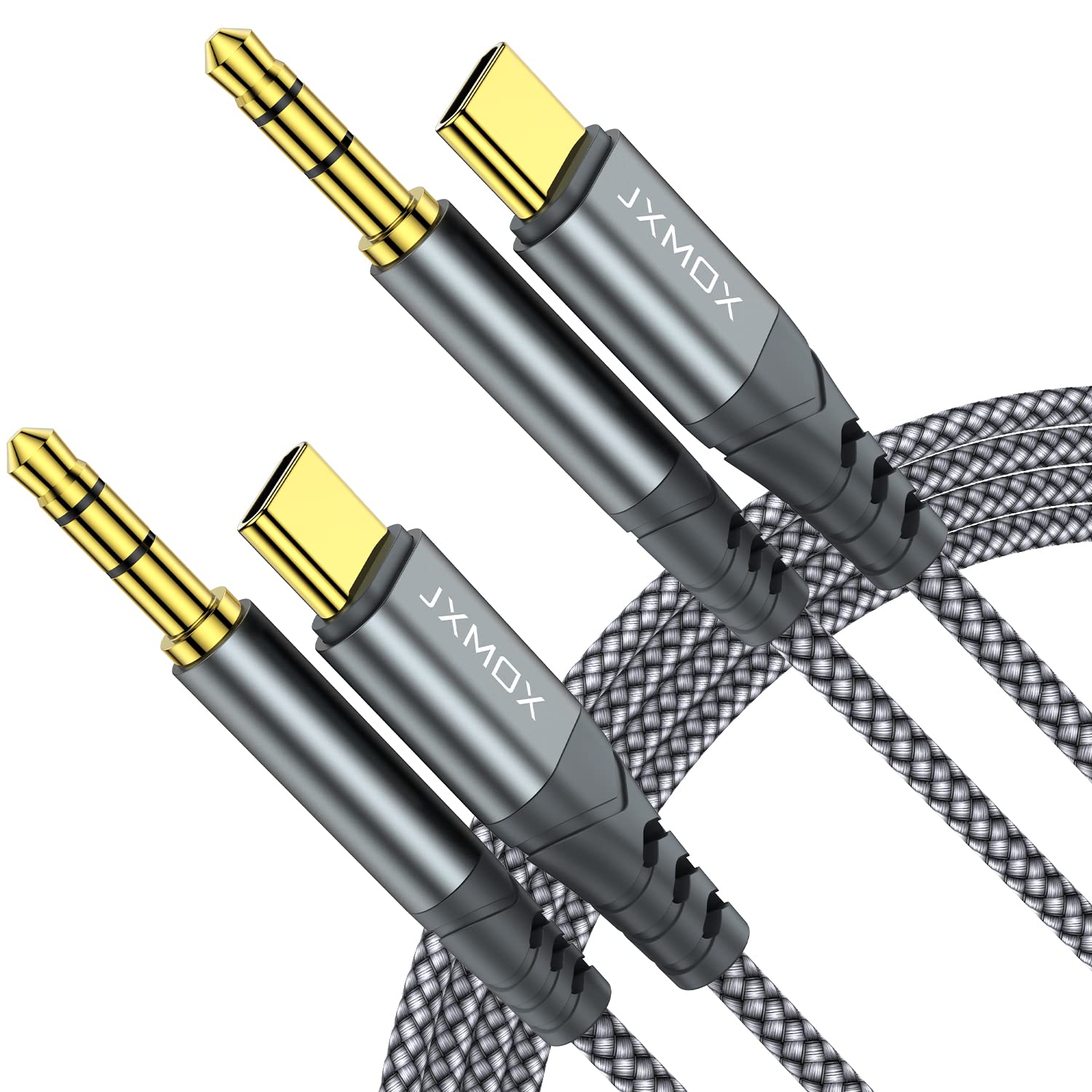 Photo 1 of JXMOX USB C to 3.5mm Audio Aux Jack Cable (4ft 2-Pack), Type C to 3.5mm Headphone Car Stereo Cord Compatible with iPhone 17 Air 16 15 Pro Max, Samsung Galaxy S25 S24 S23 Note 20, Pixel 9 8, iPad Pro