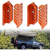 2 Sets Awning Mounting Brackets for Roof Rack,Universal Quick-Release | Awning Quick Release Brackets, Heavy-Duty Detachable Mounts Side Tent Accessories, Suitable for Camping and Road Trips