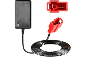 ANPABO 6V Battery Charger for Ride on Toys, 6Volt Charger with Red Square-Type Plug for Rollplay Kid TRAX Disney Frozen GMC Wal-Mart Moto ATV Quad Chery Silverado Police Truck