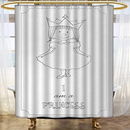 Amazon Com Anhounine I Am A Princess Fabric Shower Curtains Kids