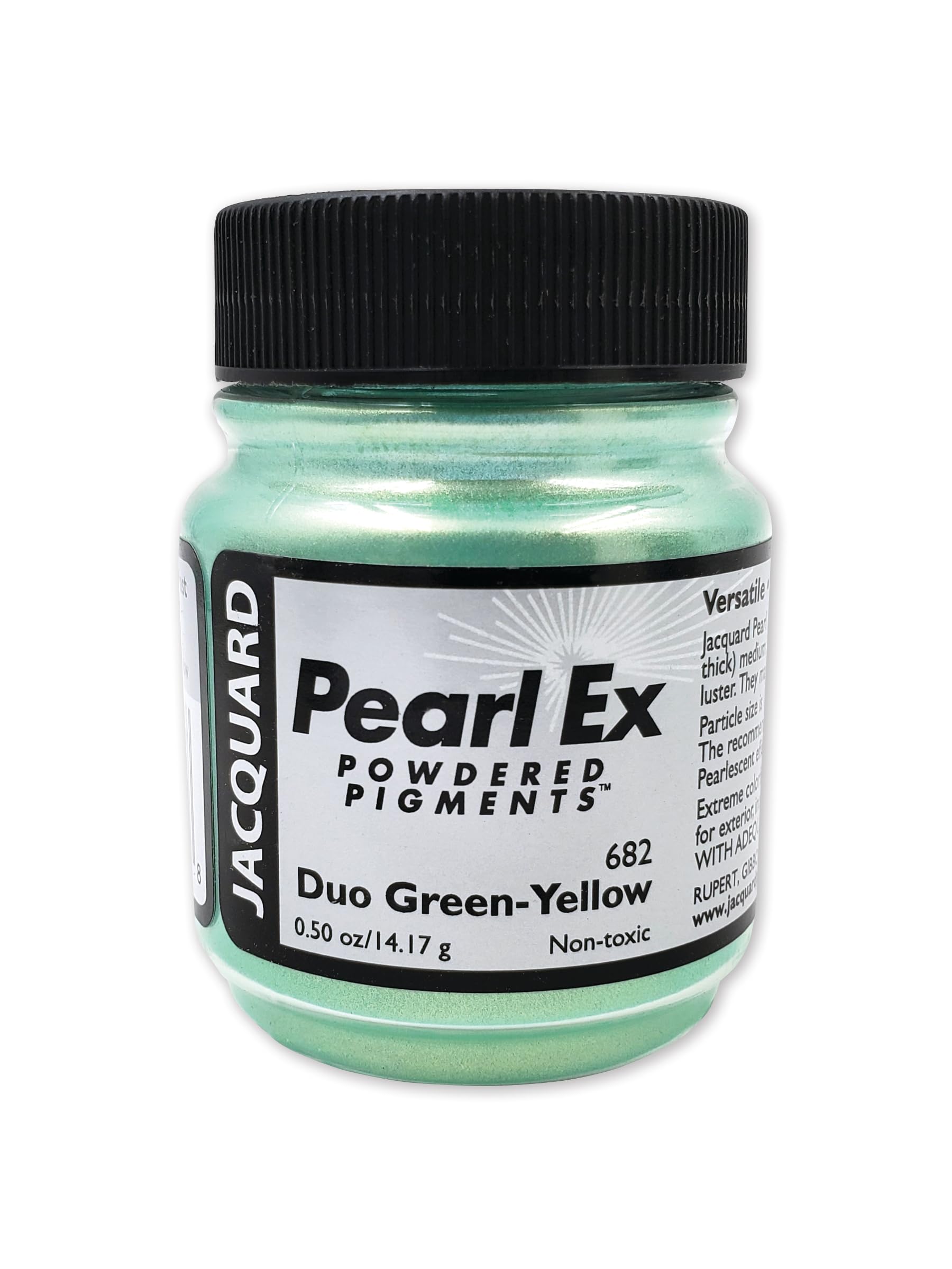 Pearl-Ex Pigment by Jacquard, Creates Metallic or Pearlescent Effect, .5 Ounce Jar, Duo Green-Yellow