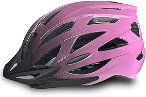 AISSTXOER Road Bike Helmet Adult Men & Women, Adjustable Lightweight Design (22-24.5 Inches) - Vented, Removable Visor & Reflective White, for Day and Night Commuting & Sports | CPSC Certified