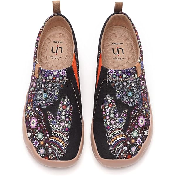 UIN Men\'s Slip Ons Canvas Flats Walking Casual Loafers Shoes (Nice To Meet U) UIN Men main image 4