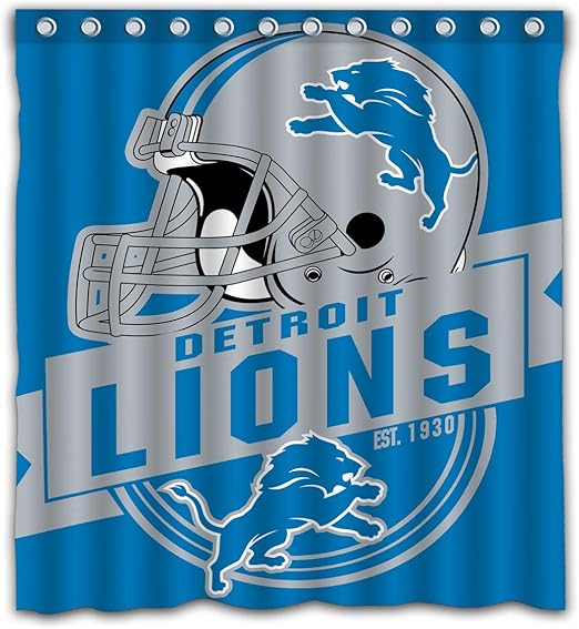 Amazon Com Felikey Custom Detroit Lions Waterproof Shower Curtain