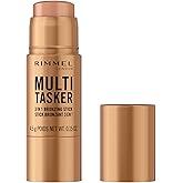 Rimmel Multi Tasker 3 in 1 Bronzing Stick, 001 Light, Sculpted and Bronzed Glow, All-Day Wear, Sheer and Dewy Finish, Infused with Vitamin C &amp; E, Vegan Formula, Cruelty-Free