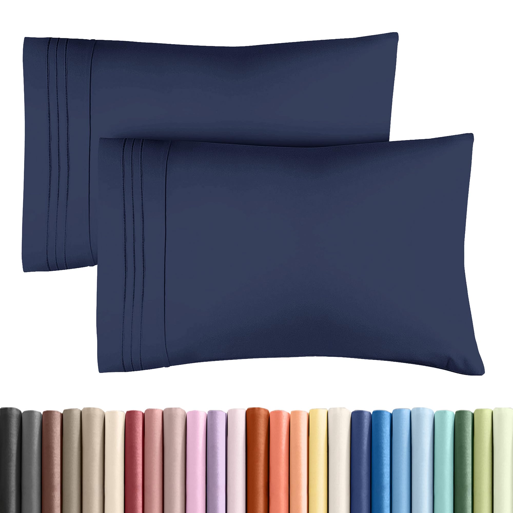 King Pillow Cases Set of 2 - Ultra Soft Hotel Quality Pillowcase Covers ...