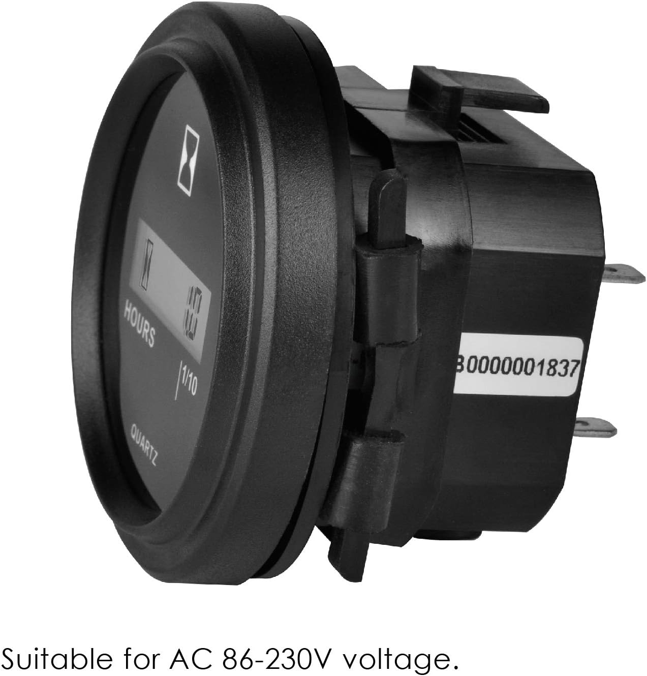 NInE-ROnG JR-HM005AC Hour Meter AC 86-230V Round LCD Hour Meter Quartz Hourmeter for Fork Cart Boat Tractor Generator Engine Mower - Image 3