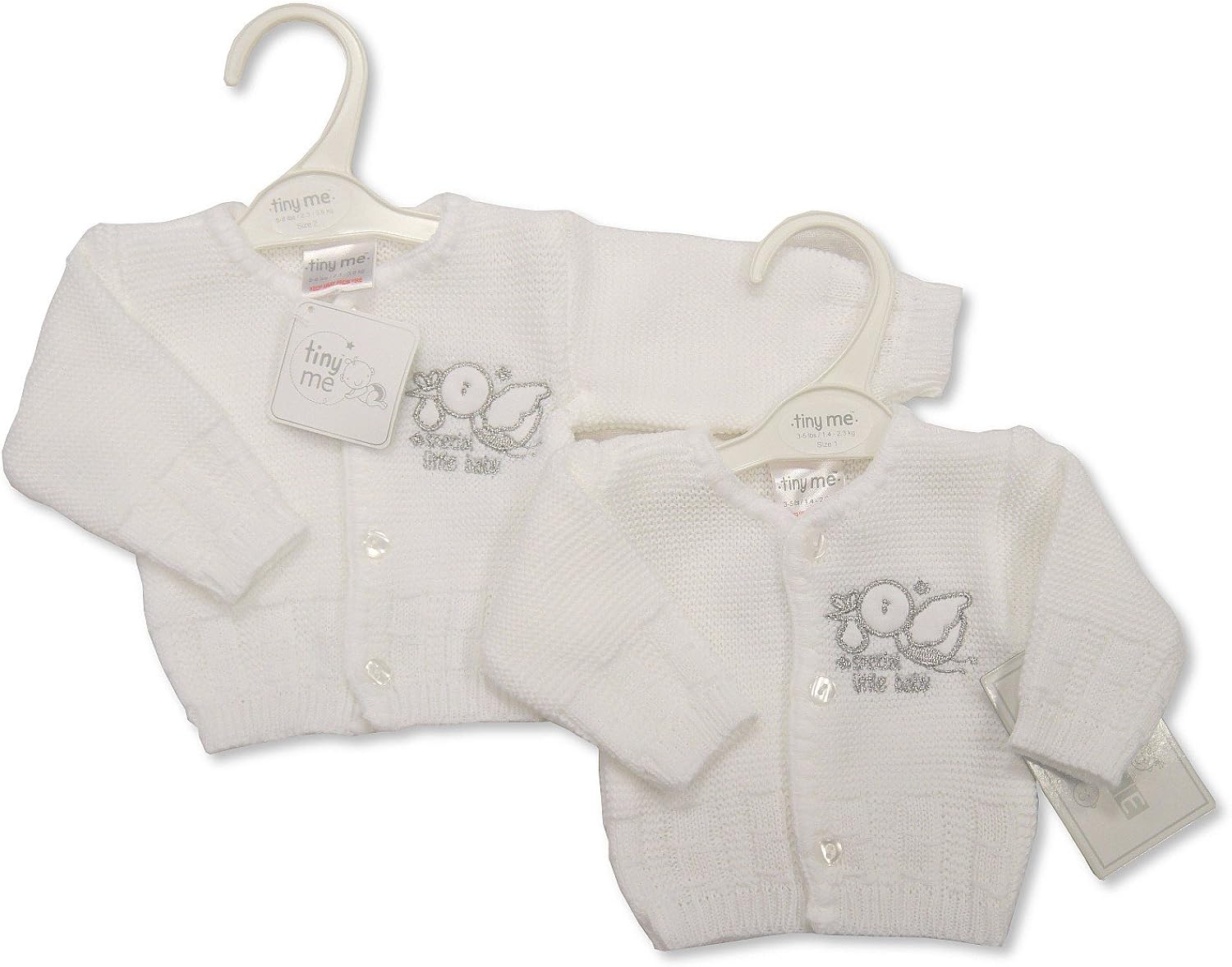 Premature Baby Knitted Cardigan White 3/5 lbs (1.4 2.3 kg) Special