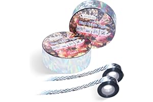 BEIENZ 2-Pack Bird Tape, 330FT*2 Holographic Reflective Mylar Tape for Effective Bird Control, Ideal for Gardens and Outdoor Spaces