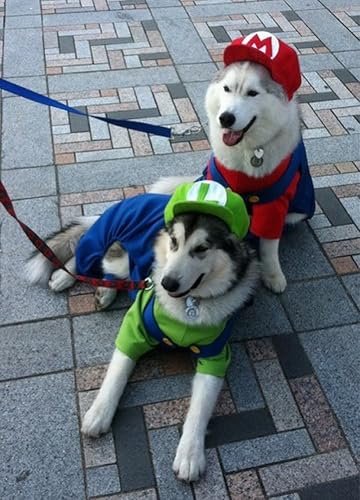 Amazon ペット用 コスプレ 仮装 衣装 服 マリオ犬 犬 猫 ハロウィン クリスマス パーティー イベント コスチューム オーダーメイド コスプレ 仮装 通販