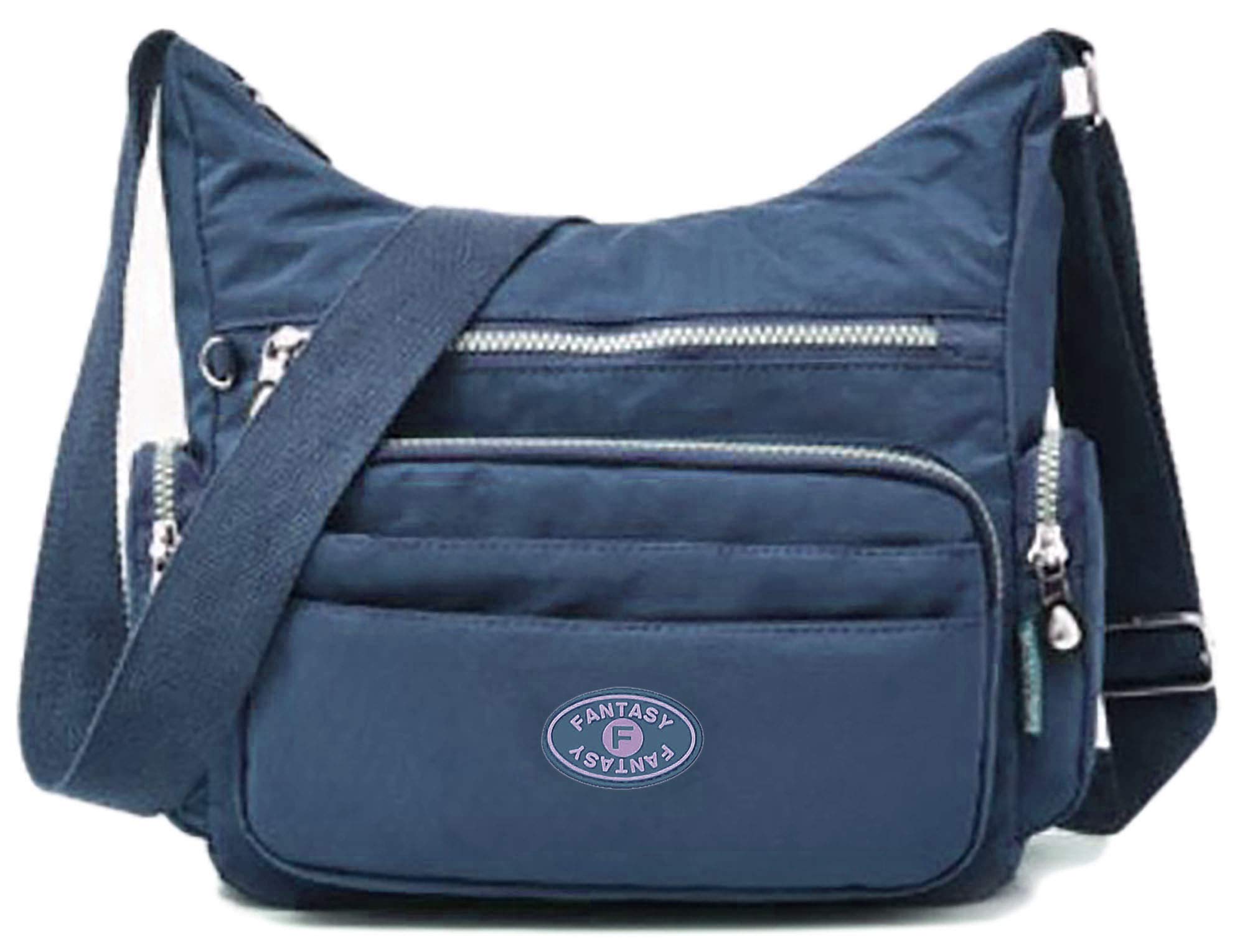 GFM® Womens Nylon Waterproof Cross Body Shoulder Bag - S6-1219-Denim Blue - (NCB-1219-JNSNL)