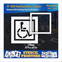 Amazon.com: Parking Lot Stencil - 32 in - Handicap Stencil with ...