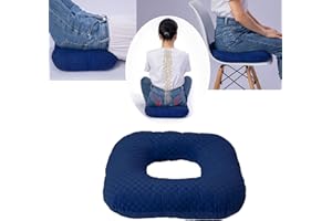 Wuronsa Donut Pillow for Tailbone Pain Relief Seat Cushion, Orthopedic Hemorrhoid Pillow, Postpartum Pregnancy Pressure Ulcer Pillow, Bed Sore Cushions for Butt Positioning Pillow(Dark Blue)