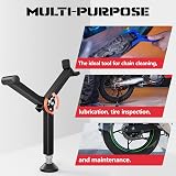 JFG RACING Motorcycle Rear Wheel Stand Foldable Paddock Stand Black view 6