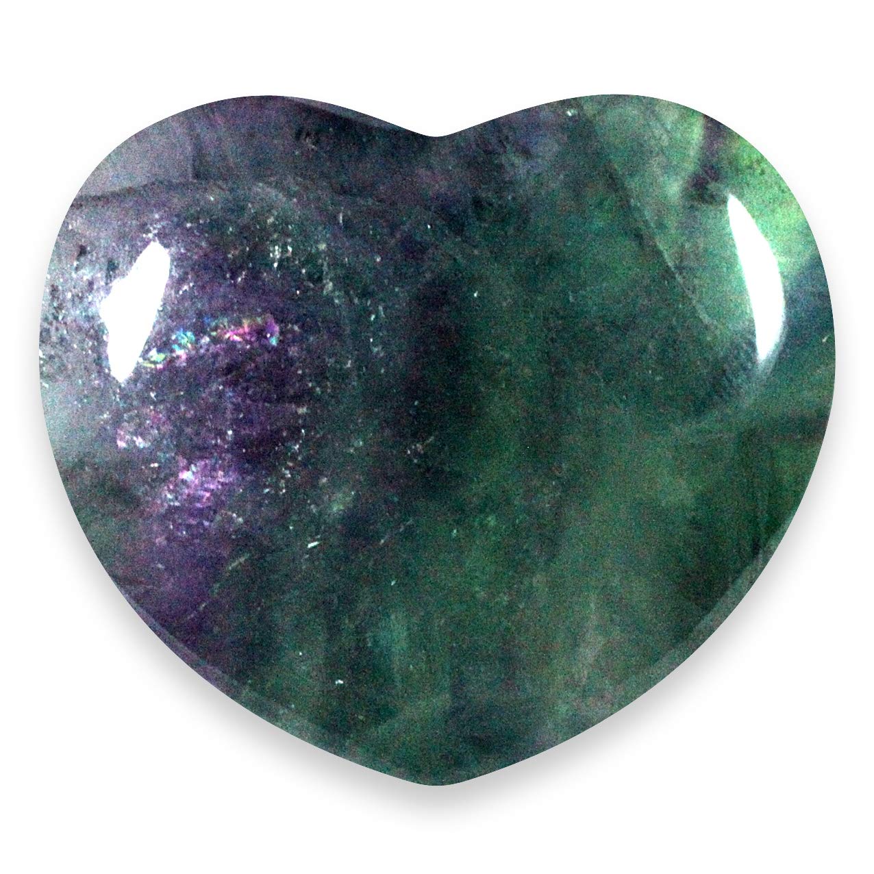 Amazon Com Rainbow Fluorite Crystal Heart 45mm Crystalage Beauty