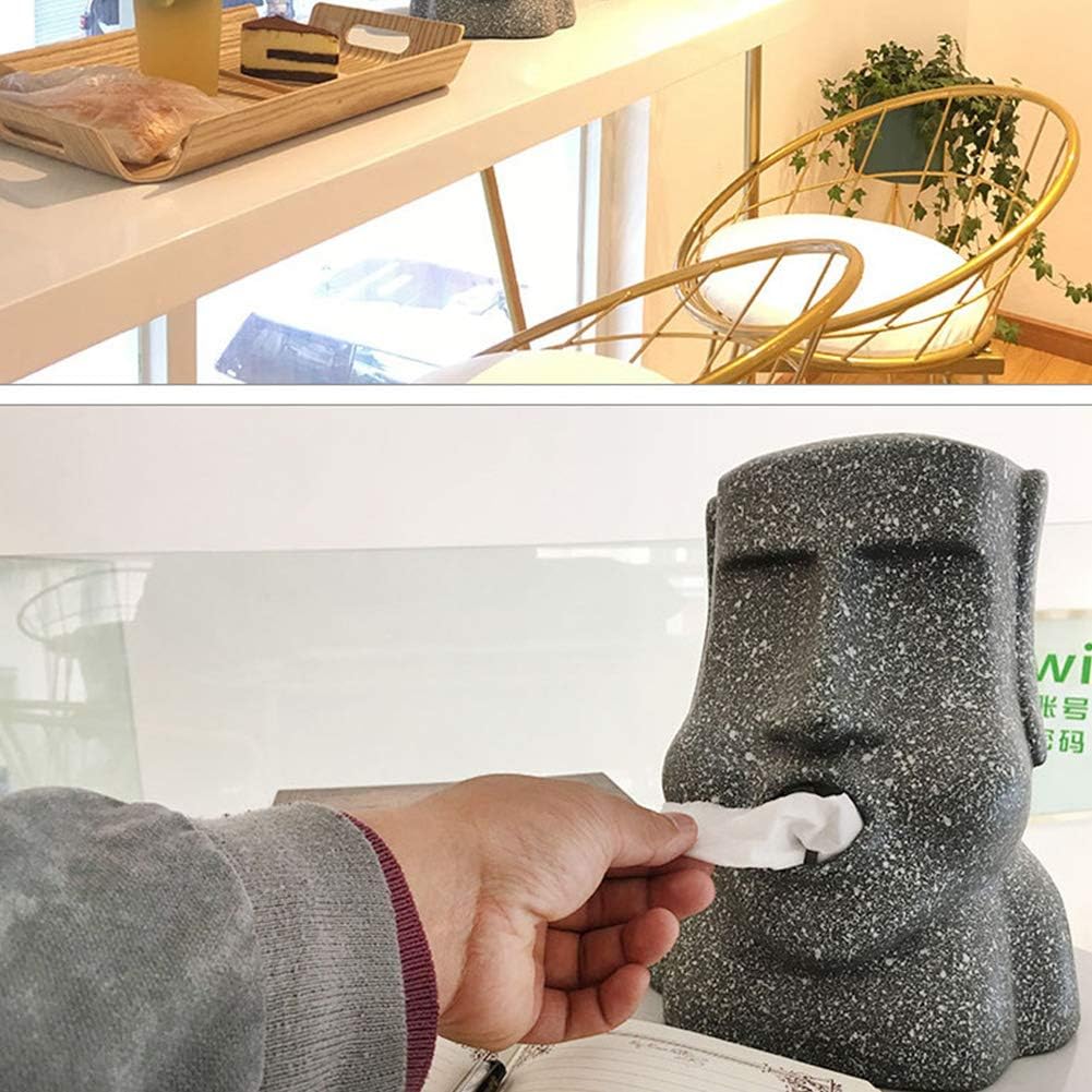 ASSteel MOAI - Caja de papel para estatua de piedra, soporte de papel