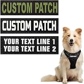 Customized Dog Patches, Personalized Tactical Name Patches with Hook Loop | 2 Pack Dog Name Patches for Harness, Dogs in Training, Service Dogs, Vest, Backpacks, Small, Medium, Large Patches
