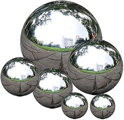 zosenda Stainless Steel Gazing Ball 50-150mm Reflective Garden Decor
