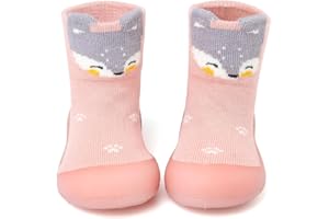 CHAOSLOOK Baby Sock Shoes Toddler Cartoon Soft Rubber Sole Non Slip Indoor Floor Slipper for Infant Boys Girls