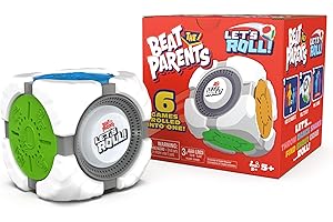 Spin Master Games, Beat The Parents: Let’s Roll!, 6-in-1 Electronic Game Cube, Fun Activity for Kids, Adults & Family Game Ni