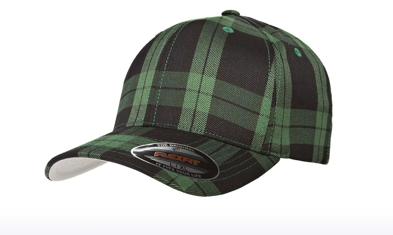 green plaid hat