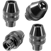 4-Pack 4486 Quick Change Keyless Drill Chuck for Dremel Rotary Tools &ndash; 1/32&rdquo; to 1/8&rdquo; All-Metal 3-Jaw Chuck Adapter, Compatible with Dremel 395 3000 4000 4300 8220 3000 7300 Multipro