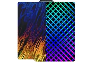 Wefuit New Upgraded Ice and Fire+Skynet H1H Build Plate for Bambu Lab A1/X1/X1C/X1E/P1P/P1S 3D Printer,Flexible Spring Steel Sheet Holographic Print Bed Platform 257x257mm for Bambu Labs.