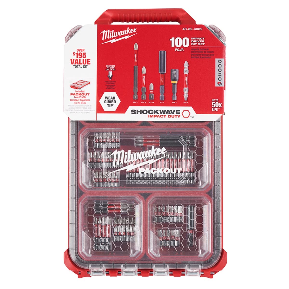 Photo 1 of Milwaukee Shockwave 100pcs Impact Driver Bit Set Packout