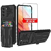 THMEIRA for Galaxy S21 FE 5G Case with Wallet Detachable Card Holder Cover, Built-in Kickstand & Screen Protector, Full Body Shockproof Protection Case for Galaxy S21 FE (Not Fit S21)