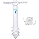 TheCozy Beach Umbrella Screw Sand Anchor Stand Holder | Fishing Rod Gripper One Size Fits All | Safe for Strong Wind with 4-p
