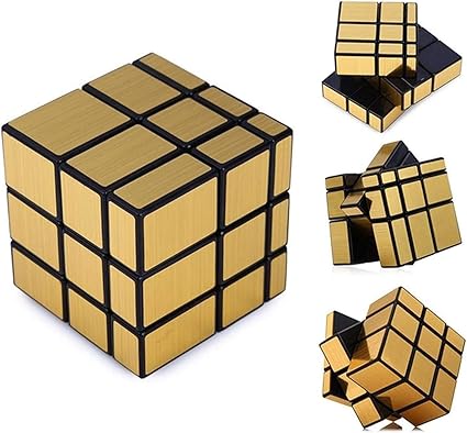 HALO NATION 3x3 Mirror Cube - High Speed , Smooth & Fast Puzzle Cube (Golden)