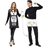 Spooktacular Creations Plug and Socket Halloween Costume Adult, Plug and Outlet Couples USB Costume