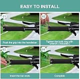URAQT Bicycle Handlebar Grips Non-slip Rubber with 2 Aluminum Locks Extendable view 4