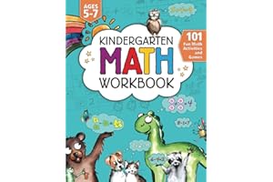 Kindergarten Math Workbook: 101 Fun Math Activities and Games | Addition and Subtraction, Counting, Worksheets, and More | Kindergarten and 1st Grade Activity Book Age 5-7 | Homeschool