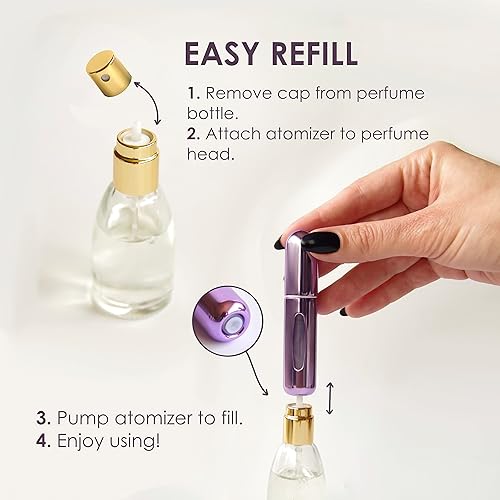 KJHD Mini Refillable Perfume Atomizer Bottles: Portable Travel