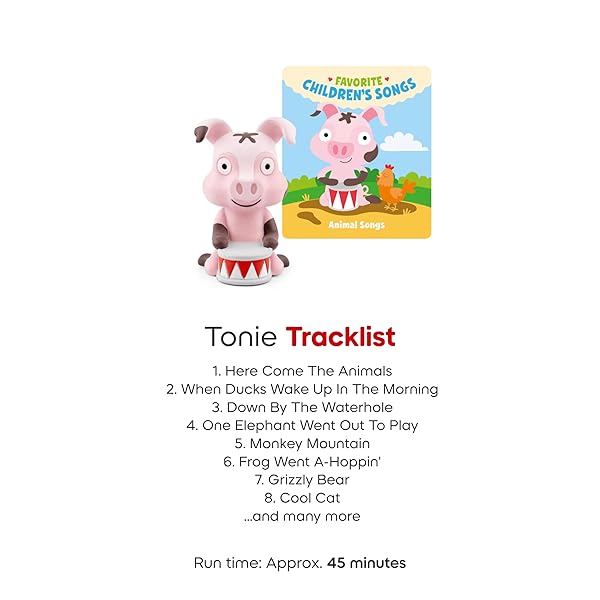 TONIES FAVORITE CHILDREN’S SONGS: ANIMAL SONGS AUDIO TOY FIGURINE