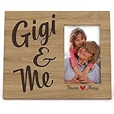 DIENADFX Gigi and Me Picture Frame, Gigi Gifts for Grandma, Grandma Birthday Mothers Grandparents Day Gifts, Grandkids Photo Frame, Grandma Grandparents Grandchildren Wood Picture Frames for 4x6 Photo