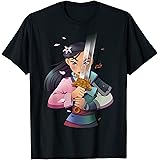 Disney Mulan Anime Half Girl Half Warrior Graphic T-Shirt T-Shirt