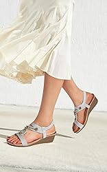 SHIBEVER Womens Wedge Sandals Summer Low Heeled