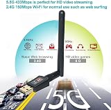WeChip 600Mbps WiFi USB Adapter 2.4/5GHz AC Wireless Dongle for PC Laptop Win view 3