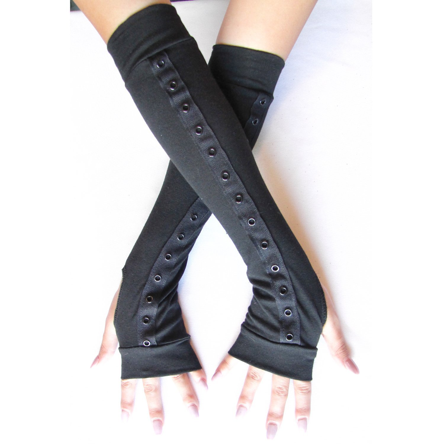 Long Extra Corset Warmers Arm Black Arm Warmers & Muffs,Accessories