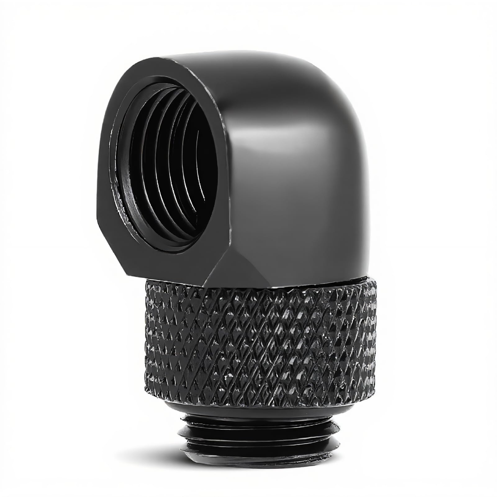 Richer-R Water Cooling Fitting, G1/4 Thread Elbow Connector, 90 Degrees, for Desktop Water Cooling