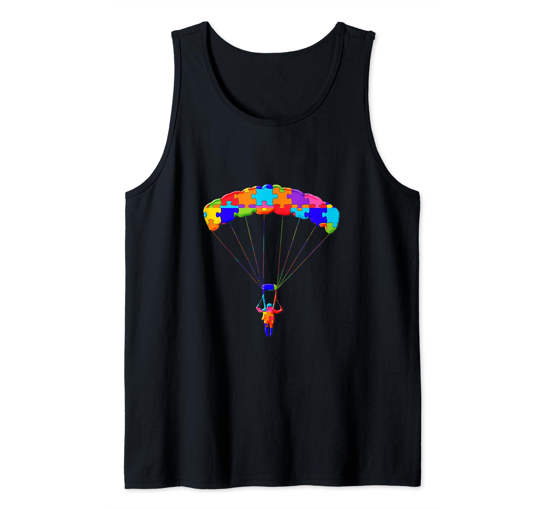 Parachute Skydiving Puzzle Autism Puzzle Tank Top