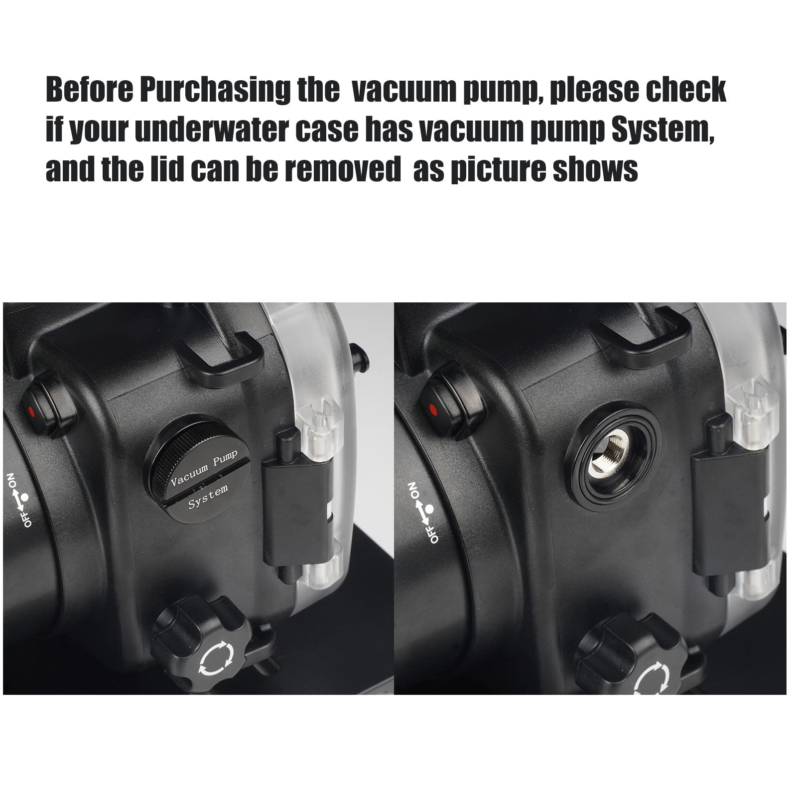 SeaFrogs Vacuum Pump VPS-100 Pre-Dive Vacuum Leak Check System for Seafrogs Meikon Underwater Camera Housings Case with Vacuum Pump System Design