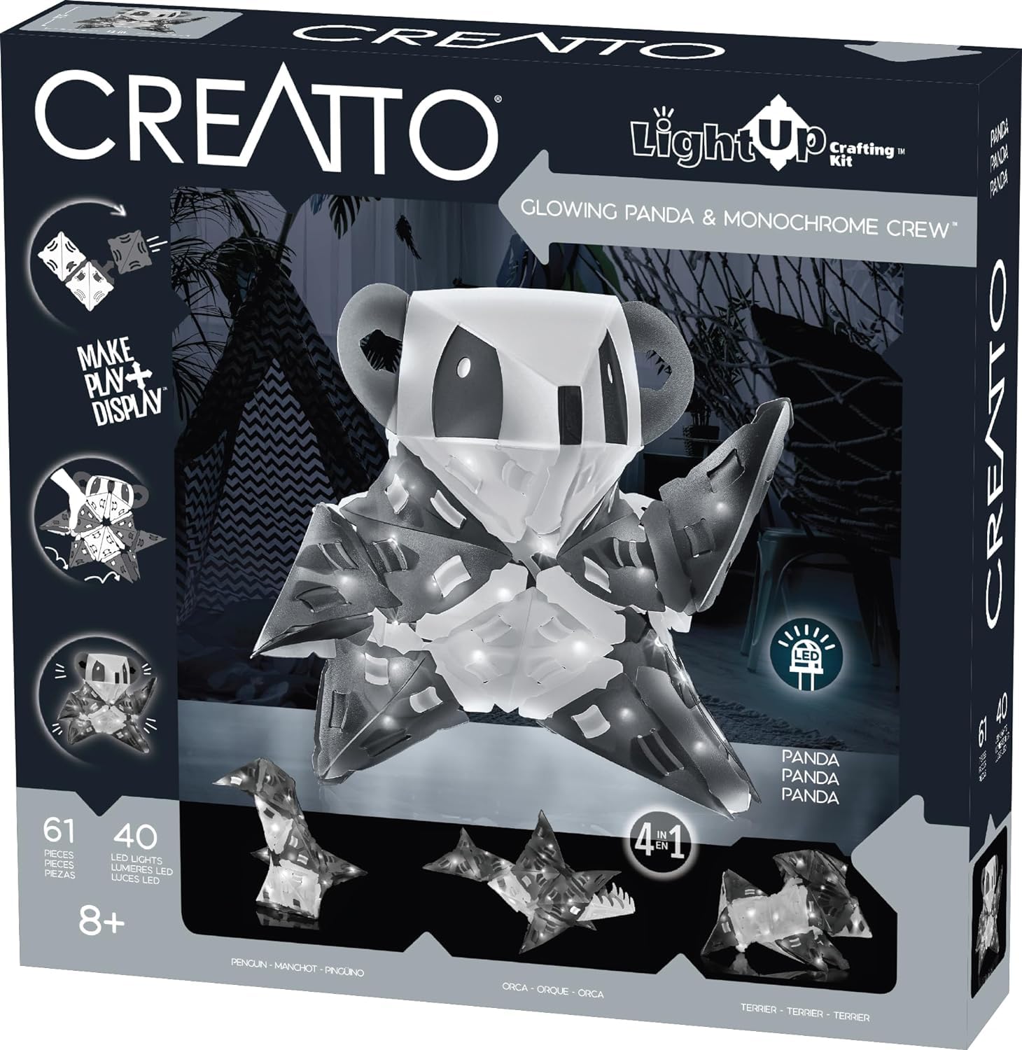 Thames & Kosmos | 03494 | Creatto | Build 4 Different Models | Penguin | Orca | Terrier | Panda | Ages 9+, 3494