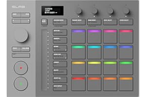 AlphaTheta SLAB MIDI Controller — Unlock Serato Studio (Full Version), Multi‑Function Dial & Focus Control, 16 Velocity Pads With Aftertouch, Touch Strip Performance; Works with Serato DJ Pro